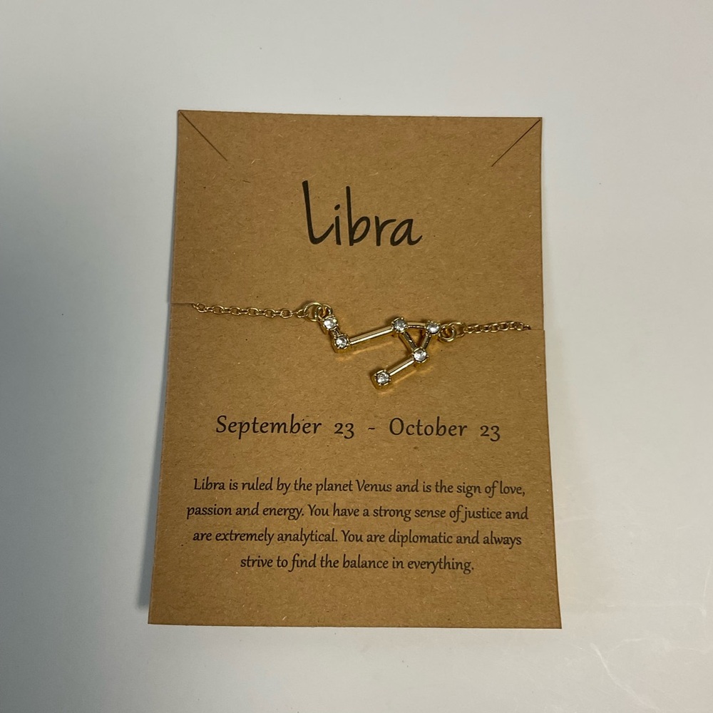 Zodiac Signs Bracelets Constellation Chain Braided - Libra